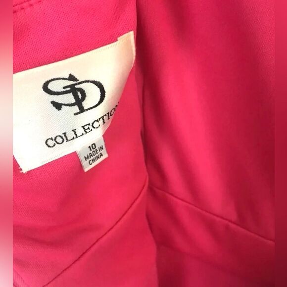 SD COLLECTION Dark Pink Empire Dress Lace Overlay Women Size 10 - Picture 5 of 5